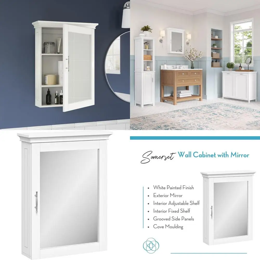 Wall Cabinet with Mirror, Soft-Close Hinges, and Adjustable Shelves for Bathroom Storage
Wall Cabinet with Mirror, Soft-Close Hinges, and Adjustable Shelves for Bathroom Storage