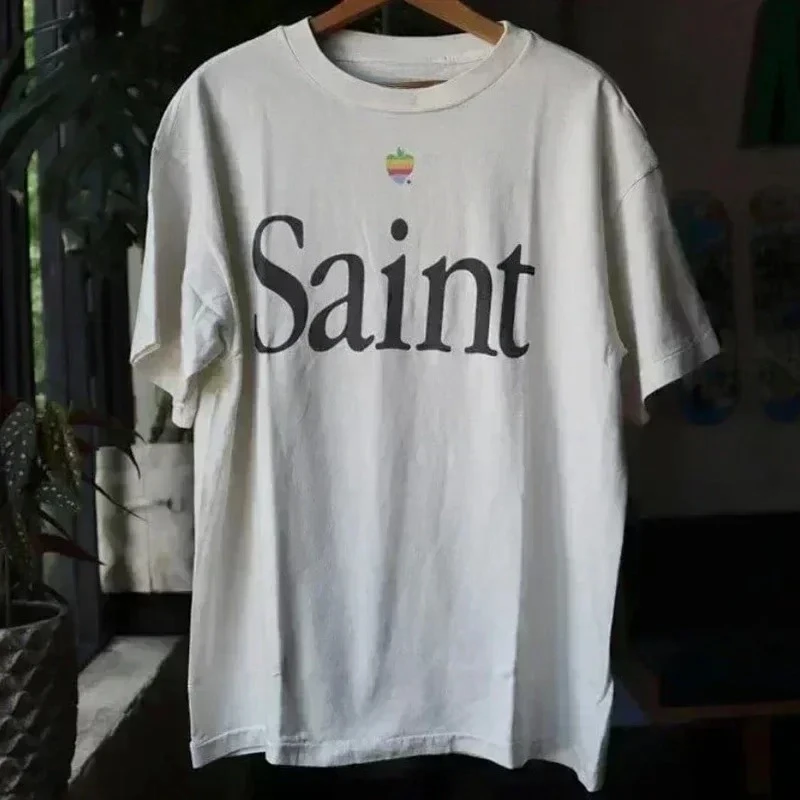 25SS New Style Vintage Saint T Shirt Men Women Streetwear Character Graphics Logo Print Tee Cotton T-Shirts Gothic Women Clothes
25SS New Style Vintage Saint T Shirt Men Women Streetwear Character Graphics Logo Print Tee Cotton T-Shirts Gothic Women Clothes