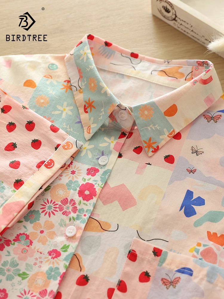 New 2026 Summer Women Cotton Short Sleeve Shirt, Turn-down Collar Cartoon Print, Mori Girl Age Reduction Loose Blouse T65725CC
New 2026 Summer Women Cotton Short Sleeve Shirt, Turn-down Collar Cartoon Print, Mori Girl Age Reduction Loose Blouse T65725CC
