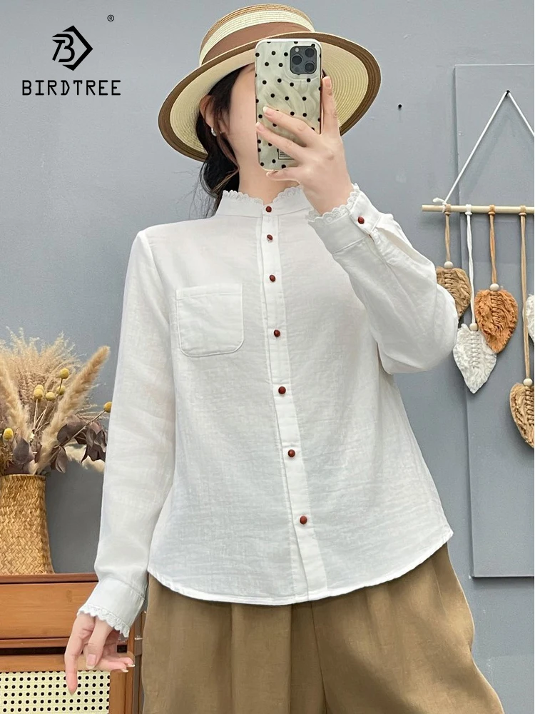 New 2026 Spring Cotton Yarn Long Sleeve Shirt, Women Stand Ruffles Patchwork, Mori Girl Retro Casual Soft Loose Blouse T5D888CC
New 2026 Spring Cotton Yarn Long Sleeve Shirt, Women Stand Ruffles Patchwork, Mori Girl Retro Casual Soft Loose Blouse T5D888CC