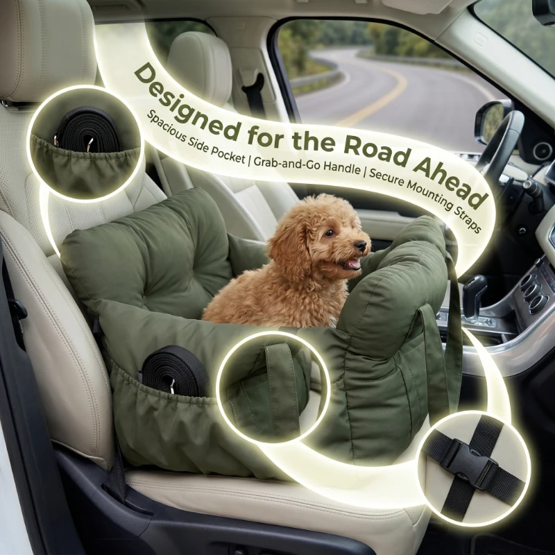 Non Slip Dog Car Seat with Safety Belt Washable Pet Travel Bed for Small Dogs Home Car Safe Rides
Non Slip Dog Car Seat with Safety Belt Washable Pet Travel Bed for Small Dogs Home Car Safe Rides