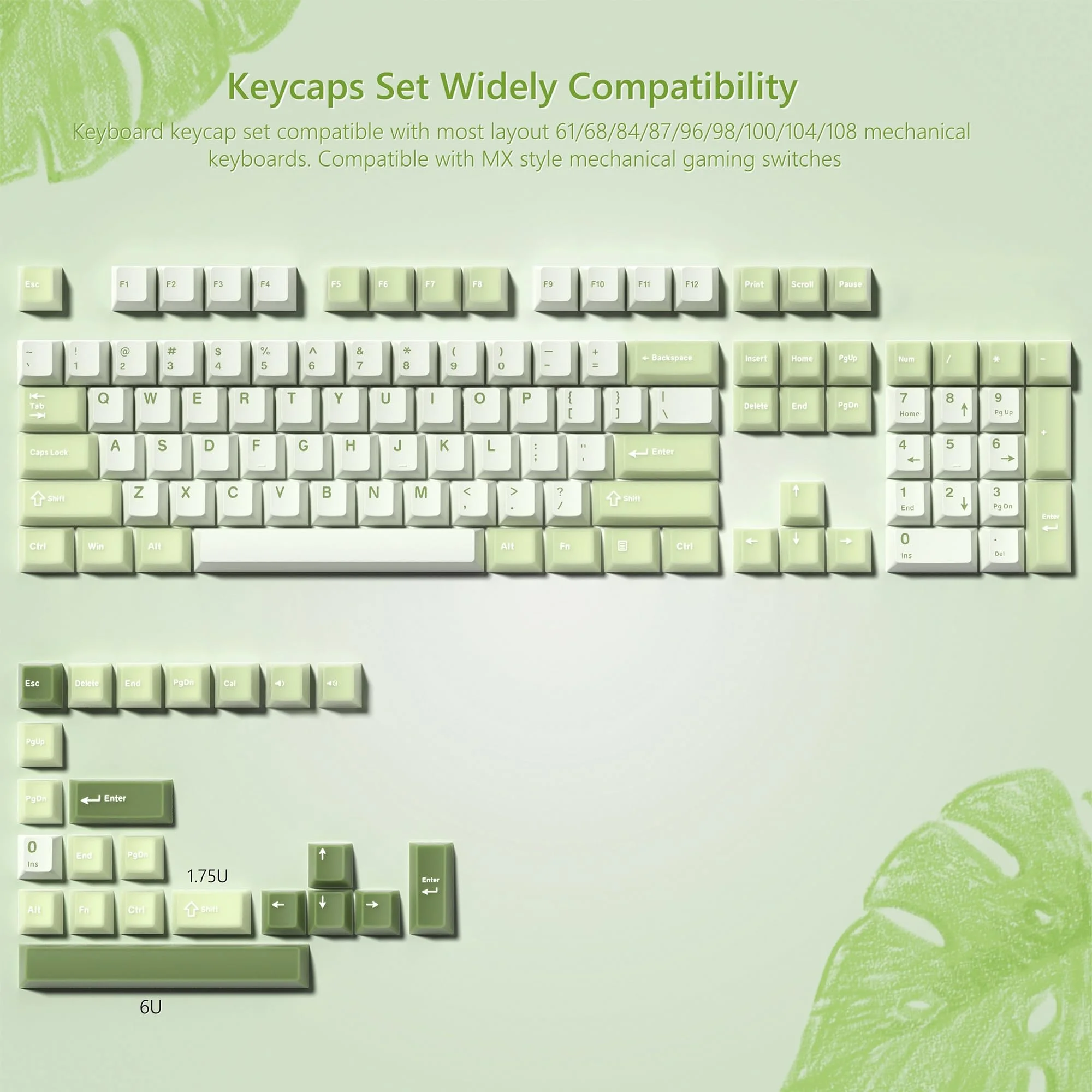 Matcha Green Keycaps PBT Jelly Keycaps 60 75 100 Percent Translucent Jade Key caps Custom 127 Keys Cherry Profile
Matcha Green Keycaps PBT Jelly Keycaps 60 75 100 Percent Translucent Jade Key caps Custom 127 Keys Cherry Profile