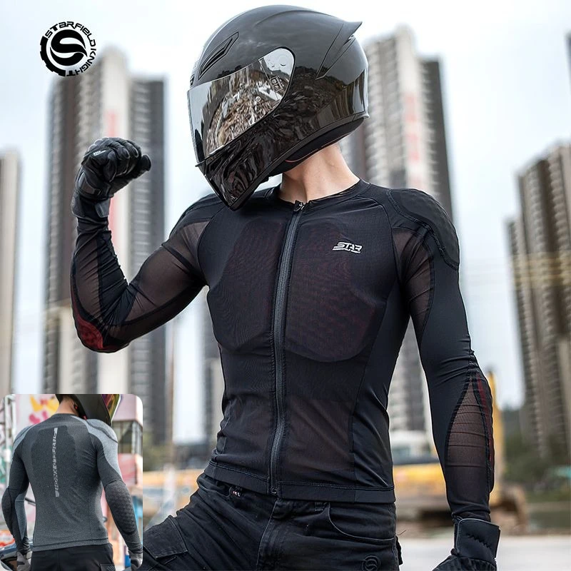 Summer cycling clothes breathable thin motorcycle anti fall clothing close fitting elastic racing mesh cool comfortable T-shirt
Summer cycling clothes breathable thin motorcycle anti fall clothing close fitting elastic racing mesh cool comfortable T-shirt
