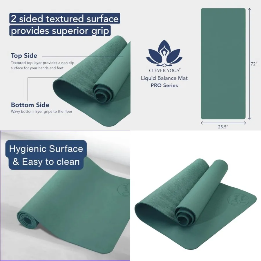 Premium Mat - Extra Long Yoga Mat Suitable For All Yoga Types - Workout Mat For Home Or On The Go - Includes Our Perfect Fit Ma
Premium Mat - Extra Long Yoga Mat Suitable For All Yoga Types - Workout Mat For Home Or On The Go - Includes Our Perfect Fit Ma