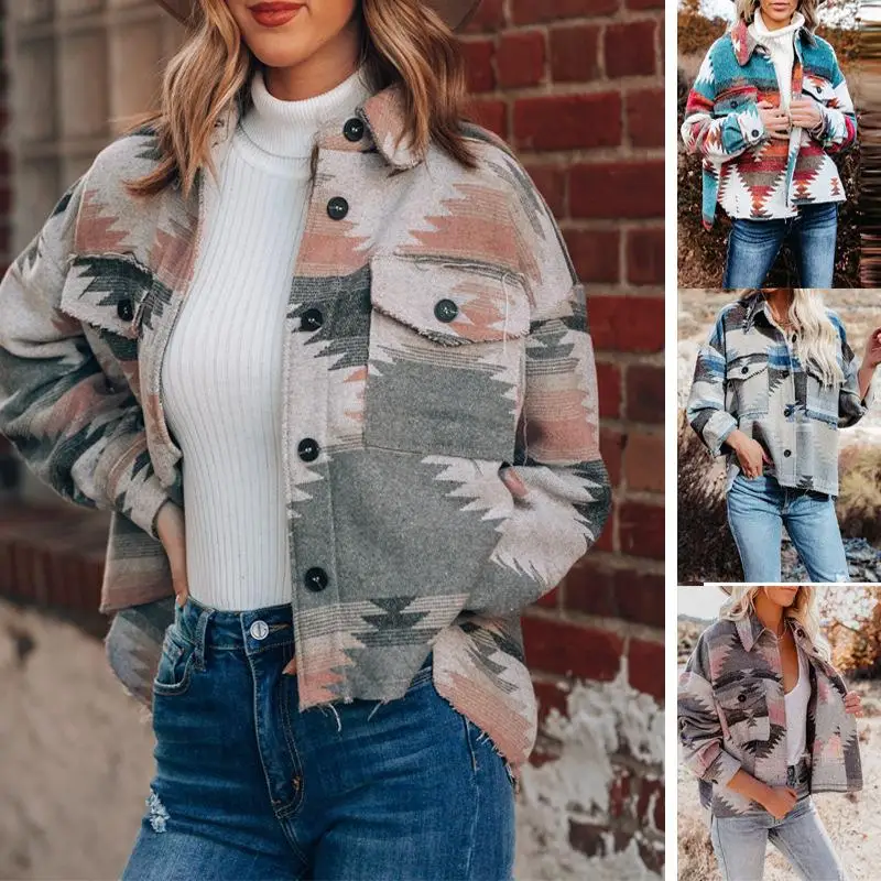 Women's Printed Woolen Long Sved Jaet Commute Sle Thiened Polyester Fiber Geometric Pattern Coat with Hat
Women's Printed Woolen Long Sved Jaet Commute Sle Thiened Polyester Fiber Geometric Pattern Coat with Hat