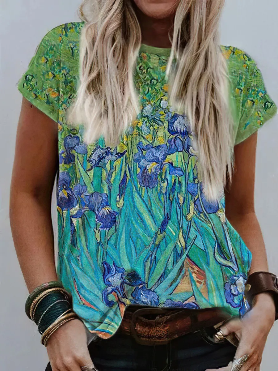 New Oriole Tail Flower printed T-shirt For Men And Women Sleeve 3D painting Round Neck Tee Loose Comfortable Street Personality
New Oriole Tail Flower printed T-shirt For Men And Women Sleeve 3D painting Round Neck Tee Loose Comfortable Street Personality