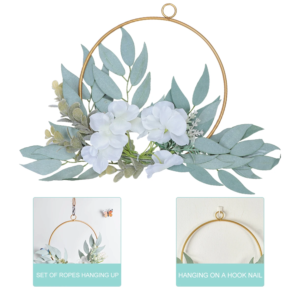 Wrought Iron Wreath Artificial Flowers Life like nament Home Decor Photography Props Simulation Adornment Exquisite Details
Wrought Iron Wreath Artificial Flowers Life like nament Home Decor Photography Props Simulation Adornment Exquisite Details