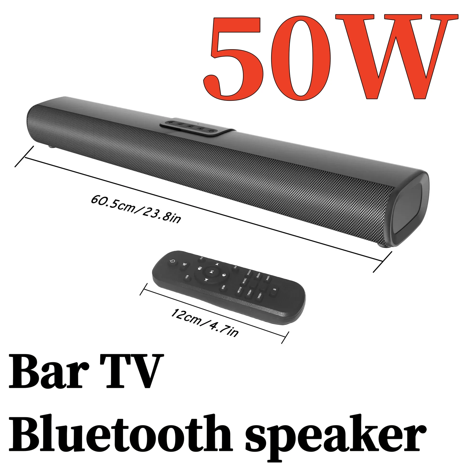 50W High-power Home Theater System Speaker Strip TV Soundbar BT5.0 Computer Theater Wired Wireles Home Surround Sound Subwoofer
50W High-power Home Theater System Speaker Strip TV Soundbar BT5.0 Computer Theater Wired Wireles Home Surround Sound Subwoofer