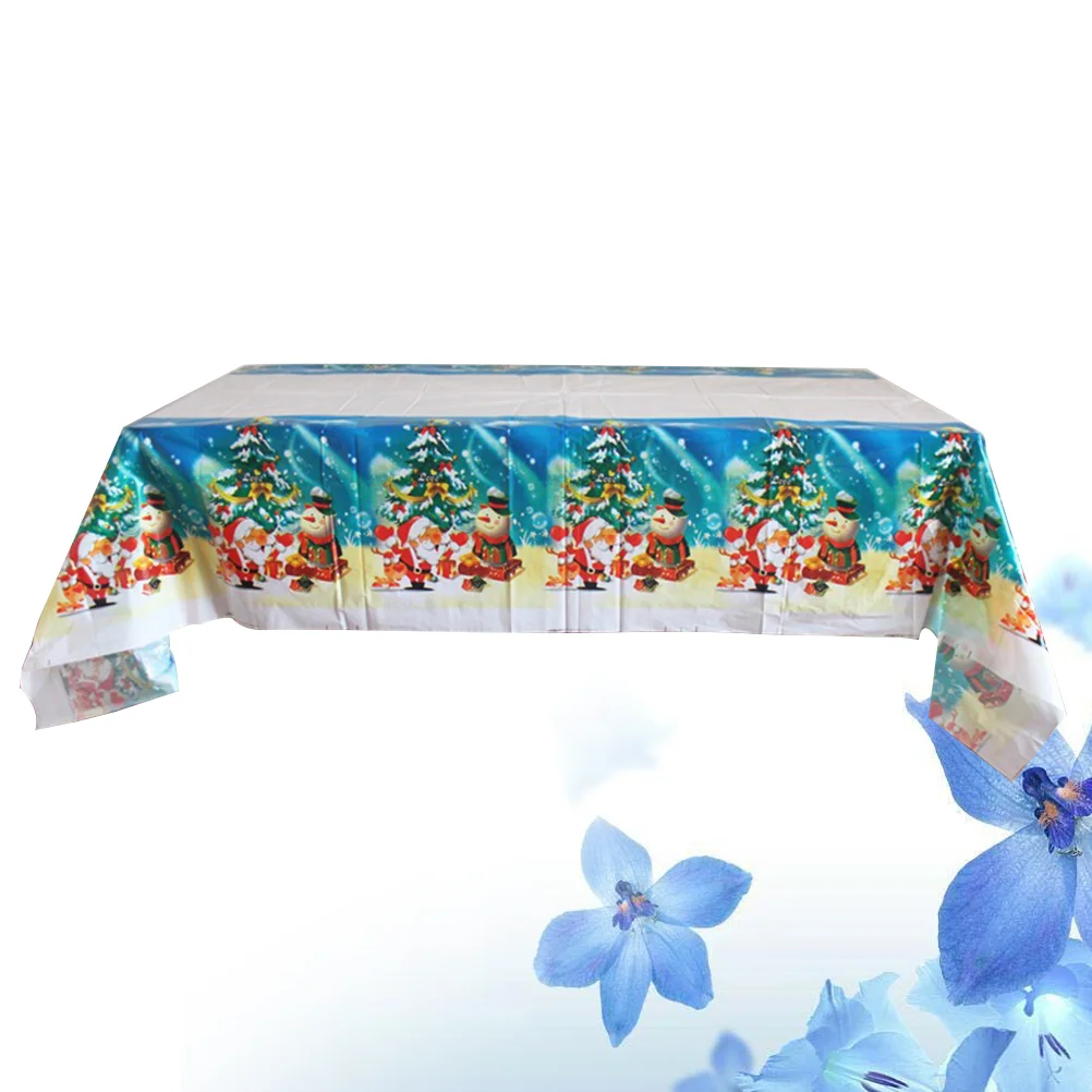 108x180cm Disposable PE Plastic Tablecloths Christmas Bell Table Covers Table Linen for Christmas Blue
108x180cm Disposable PE Plastic Tablecloths Christmas Bell Table Covers Table Linen for Christmas Blue