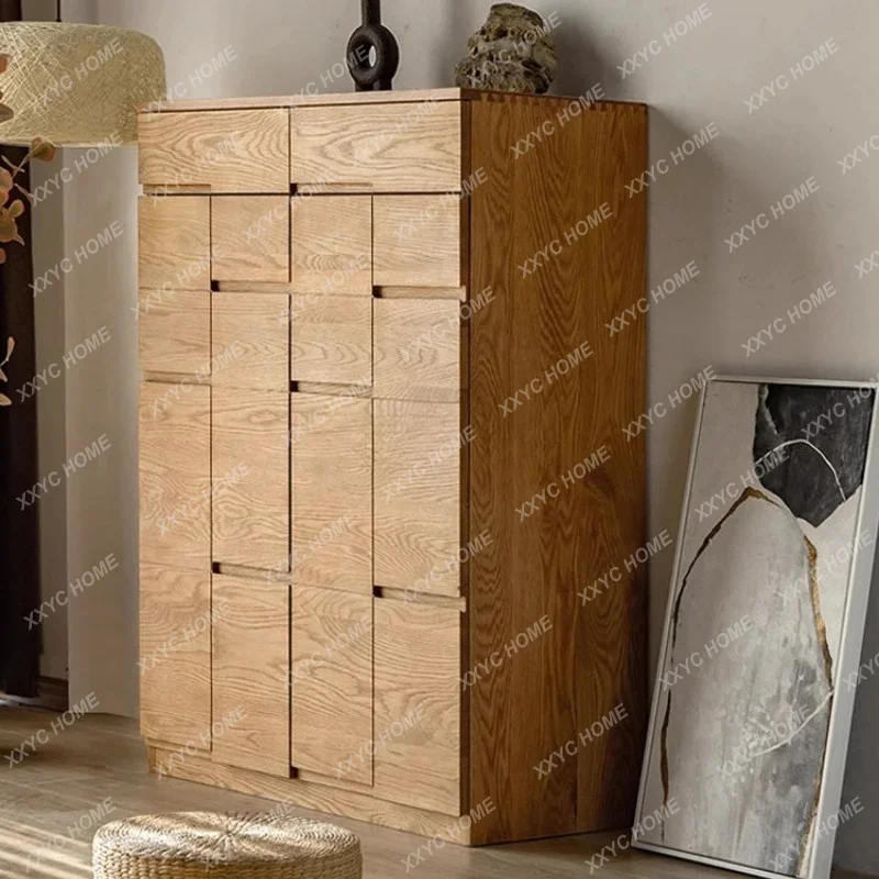Simple household storage retro solid wood door double door cabinet
Simple household storage retro solid wood door double door cabinet