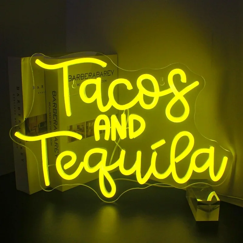 Неоновая барная вывеска Tacos и teквилла с желтыми буквами и логотипом детской лампы для дома, бара, пива, фестиваля, светящаяся подсветка, украшение USB, художественная настенная лампа
Неоновая барная вывеска Tacos и teквилла с желтыми буквами и логотипом детской лампы для дома, бара, пива, фестиваля, светящаяся подсветка, украшение USB, художественная настенная лампа