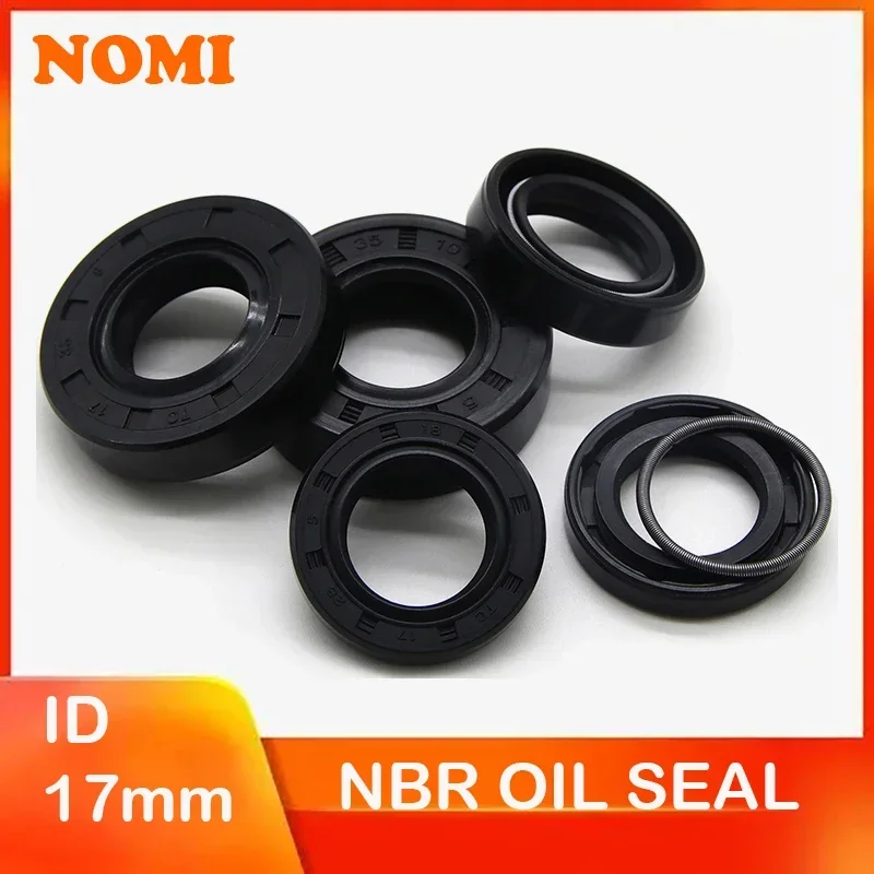 ID 17mm NBR Oil Seal TC-17*25/27/28/30/32/35/40/45/47*5/7/8/10mm Nitrile Rubber Shaft Double Lip Oil Seals 2/5pcs
ID 17mm NBR Oil Seal TC-17*25/27/28/30/32/35/40/45/47*5/7/8/10mm Nitrile Rubber Shaft Double Lip Oil Seals 2/5pcs