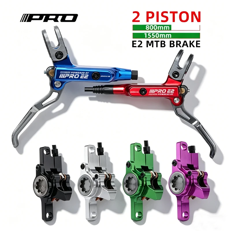 IIIPRO E2 Bicycle Hydraulic Disc Brake 1550/800mm Front and Rear 2 Piston Hydraulic Multiple colors Mountain Bike XC DH AM Brake
IIIPRO E2 Bicycle Hydraulic Disc Brake 1550/800mm Front and Rear 2 Piston Hydraulic Multiple colors Mountain Bike XC DH AM Brake