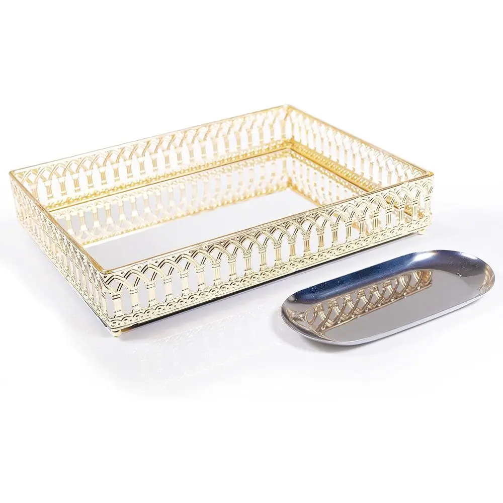 Decorative Tray Mirror Glass Vanity Tray Ornate Makeup Perume Drer lry Trinket Organizer or Bathroom Storage & day Home Decor
Decorative Tray Mirror Glass Vanity Tray Ornate Makeup Perume Drer lry Trinket Organizer or Bathroom Storage & day Home Decor