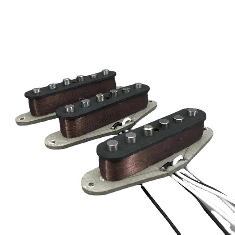 ST Vintage V70 SSS ручная обмотка Alnico 5, звукосниматели для гитары, серая Нижняя пластина, простые эмалированные провода
ST Vintage V70 SSS ручная обмотка Alnico 5, звукосниматели для гитары, серая Нижняя пластина, простые эмалированные провода