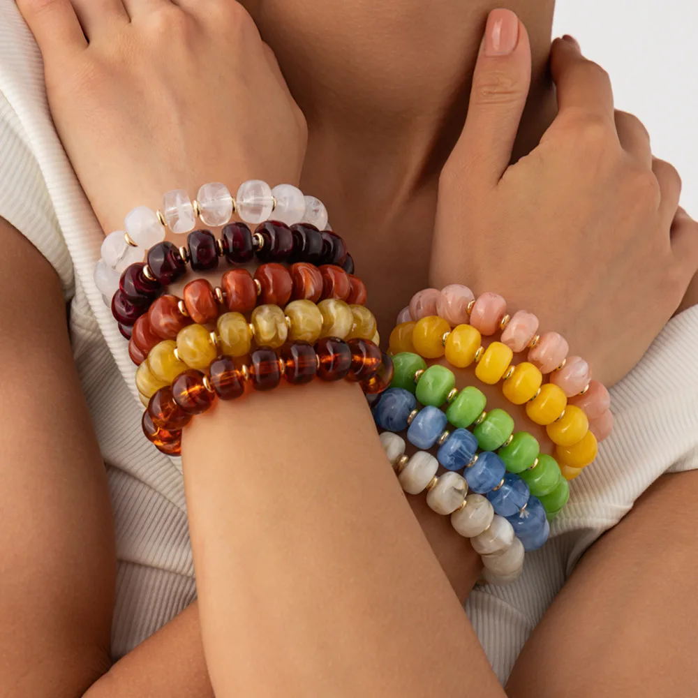 Ingemark Bohemian Colorful Thick Acrylic Bead Chain Bracelet for Women Vintage Stackable Resin Charm Elastic Bangle Jewelry Gift
Ingemark Bohemian Colorful Thick Acrylic Bead Chain Bracelet for Women Vintage Stackable Resin Charm Elastic Bangle Jewelry Gift