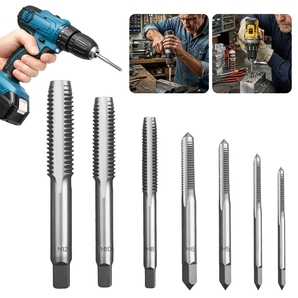 Portable M3-M12 Hand Thread Tap Straight Fluted Square Shank HSS Machine Plug Tap Metric Screw Tap Drill
Portable M3-M12 Hand Thread Tap Straight Fluted Square Shank HSS Machine Plug Tap Metric Screw Tap Drill