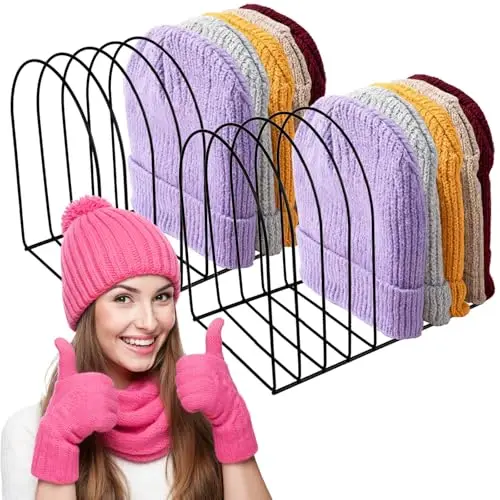 2-Pack Strong Metal Knit Hat Display Rack For Beanies – Compact Tabletop Organizer For Closet, Dresser, Entryway Or Bedroom
2-Pack Strong Metal Knit Hat Display Rack For Beanies – Compact Tabletop Organizer For Closet, Dresser, Entryway Or Bedroom