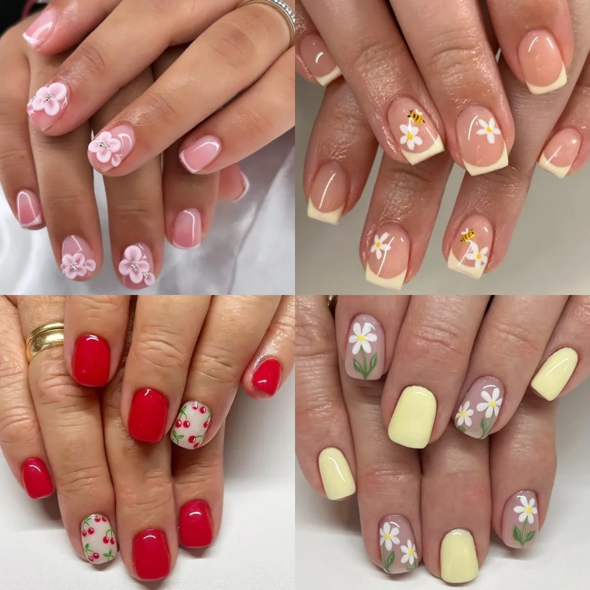 French Flower Square False Nails Art Ballet Fake Nails Rhinestones Red Cherry Bee Bead Pearl Press on Nails Charms Manicure Tool
French Flower Square False Nails Art Ballet Fake Nails Rhinestones Red Cherry Bee Bead Pearl Press on Nails Charms Manicure Tool