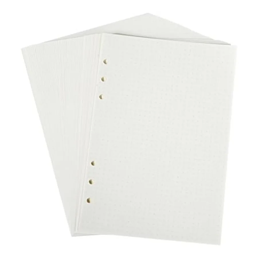 A5 6-ring Binder Project Insert 8.26x 5.6 inch thick cream dot, 100 GSM loose-leaf lattice paper, paper refill compatible with
A5 6-ring Binder Project Insert 8.26x 5.6 inch thick cream dot, 100 GSM loose-leaf lattice paper, paper refill compatible with