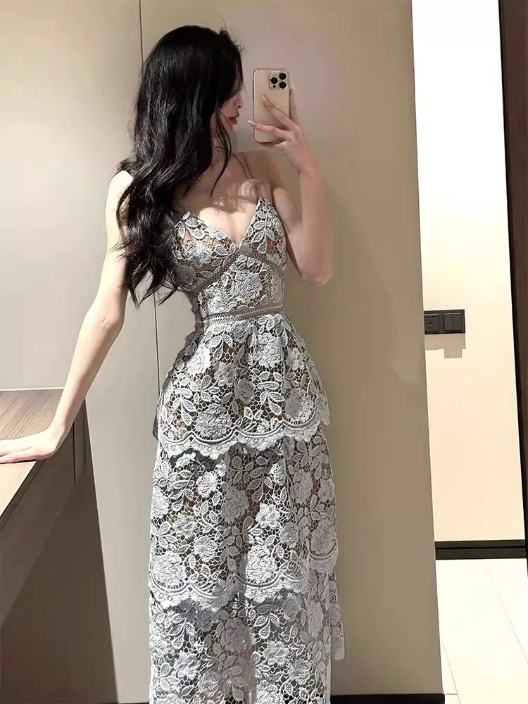 Keni plus Size Pure Desire Light Maturity Style Strap Dress Women Summer Waist Cinching Embroidery Long Dress Commute Style
Keni plus Size Pure Desire Light Maturity Style Strap Dress Women Summer Waist Cinching Embroidery Long Dress Commute Style