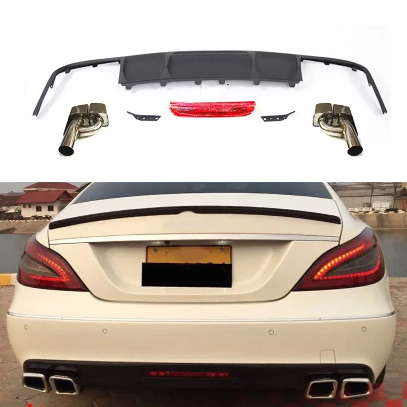 2012y W218 Sport Обновление до CLS63 Задний диффузор в стиле A с выхлопной трубой подходит для CLS class W218 Sport
2012y W218 Sport Обновление до CLS63 Задний диффузор в стиле A с выхлопной трубой подходит для CLS class W218 Sport