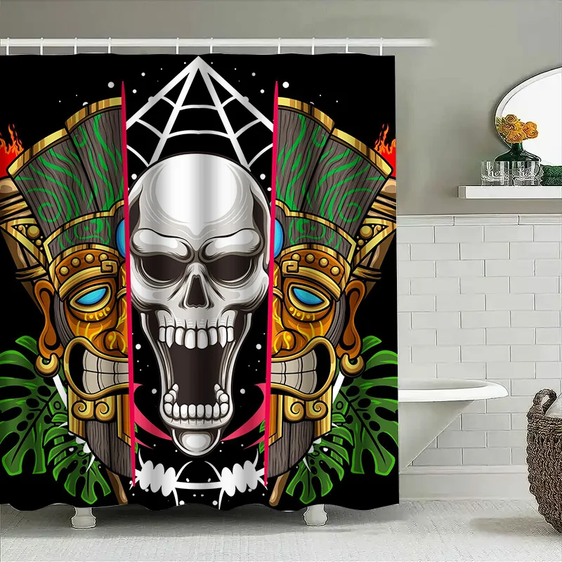 Tuniu Aztec Skull Shower Curtain Cool Tribal Art Scary Horror Room Decor Wall Hanging Bathroom Decor
Tuniu Aztec Skull Shower Curtain Cool Tribal Art Scary Horror Room Decor Wall Hanging Bathroom Decor