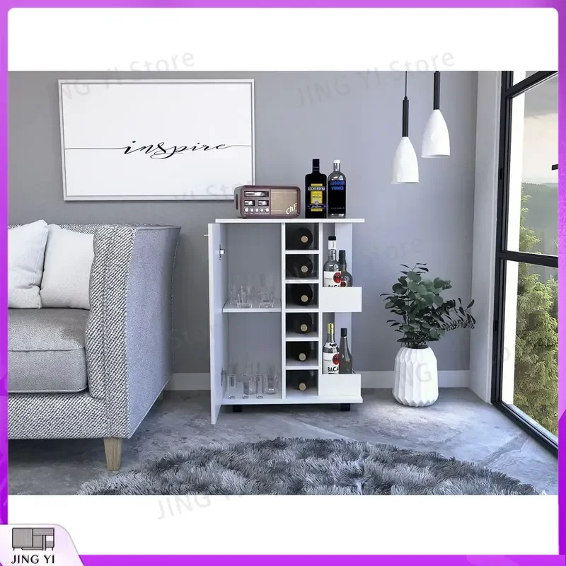 Single Door Wine Cooler Cabinet with 4 Casters White Finish 6 Bottle Storage Bar Cart for Home Kitchen Office Beverage
Single Door Wine Cooler Cabinet with 4 Casters White Finish 6 Bottle Storage Bar Cart for Home Kitchen Office Beverage