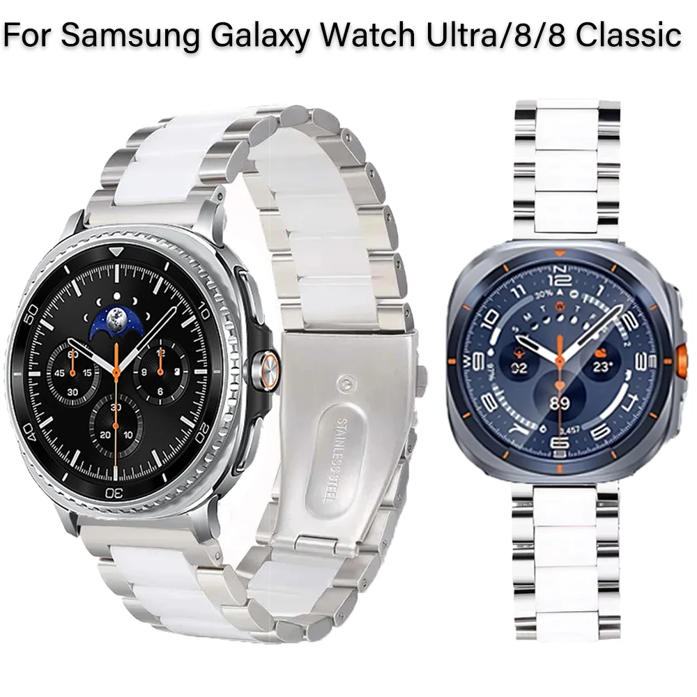 Керамический ремешок для Samsung Galaxy Watch Ultra 47 мм/8 Classic 46 мм, металлический браслет для Galaxy Watch 8, 44 мм, 40 мм, аксессуары Correa
Керамический ремешок для Samsung Galaxy Watch Ultra 47 мм/8 Classic 46 мм, металлический браслет для Galaxy Watch 8, 44 мм, 40 мм, аксессуары Correa