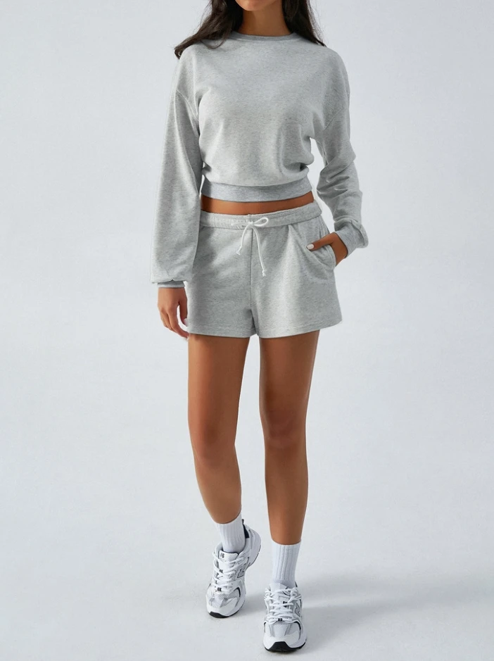 2 Piece Crewneck Long Sleeve Cable Knit Crop Sweater High Waist Shorts Tracksuits Outfits
2 Piece Crewneck Long Sleeve Cable Knit Crop Sweater High Waist Shorts Tracksuits Outfits
