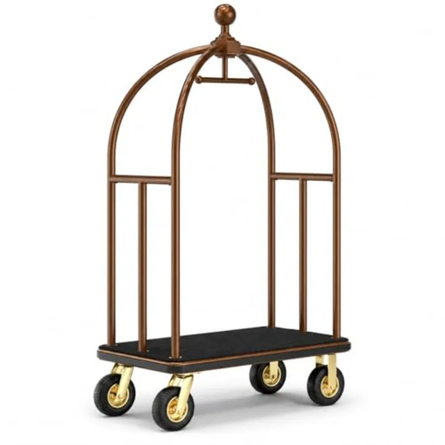 Hotel Luggage Cart, Heavy Duty Bellman Cart with 1600 lbs Capacity, 8 Silent Wheels, Stainless Steel Rolling Luggage Trolley wi
Hotel Luggage Cart, Heavy Duty Bellman Cart with 1600 lbs Capacity, 8 Silent Wheels, Stainless Steel Rolling Luggage Trolley wi