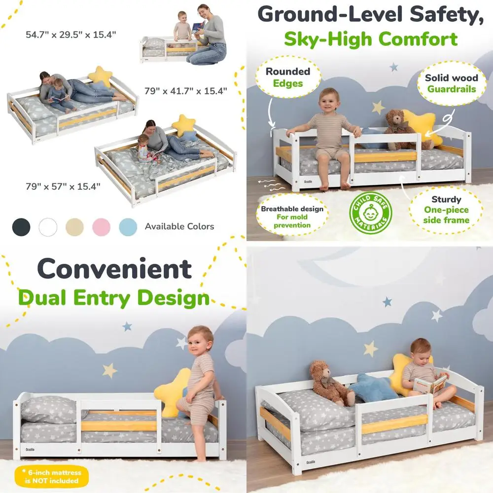 Белая деревянная кроватка для малышей с бортиками – низкая, для детей 1-3 лет
Белая деревянная кроватка для малышей с бортиками – низкая, для детей 1-3 лет