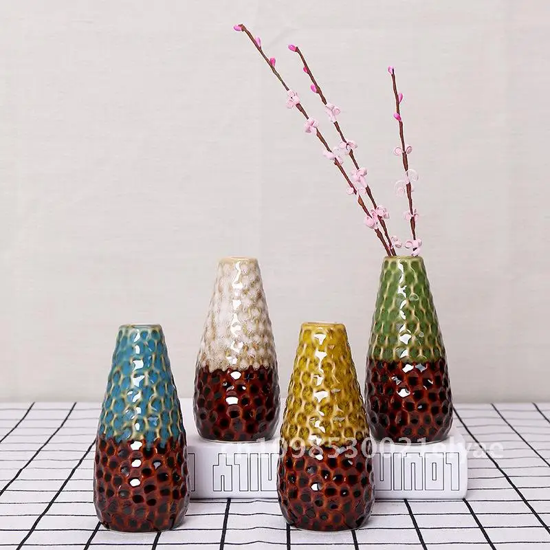 Mini ceramic vases, handmade kiln turned flower decorations, flower inserts, hydroponic vases, small and fresh ornaments
Mini ceramic vases, handmade kiln turned flower decorations, flower inserts, hydroponic vases, small and fresh ornaments