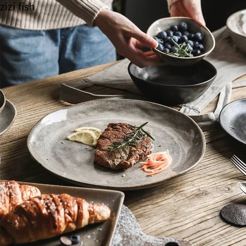 Japanese Irregular Ceramic Plate Kiln Changes Steak Plate Dessert Plate Salad Bowl Soup Bowl Seasoning Dish Creative Tableware
Japanese Irregular Ceramic Plate Kiln Changes Steak Plate Dessert Plate Salad Bowl Soup Bowl Seasoning Dish Creative Tableware