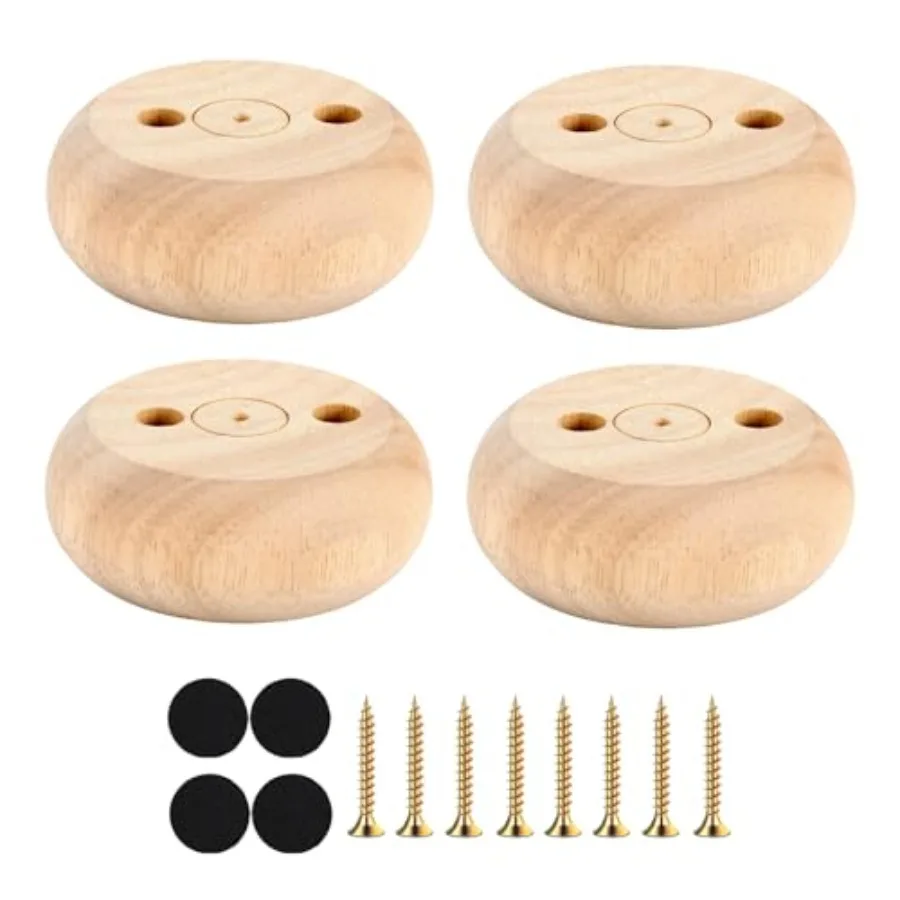 30MM Furniture Legs 1 Inch Set of 4, Round Short Replacement Wood Bun Feet for Couch Sofa Ottoman Screw in Unfinished
30MM Furniture Legs 1 Inch Set of 4, Round Short Replacement Wood Bun Feet for Couch Sofa Ottoman Screw in Unfinished