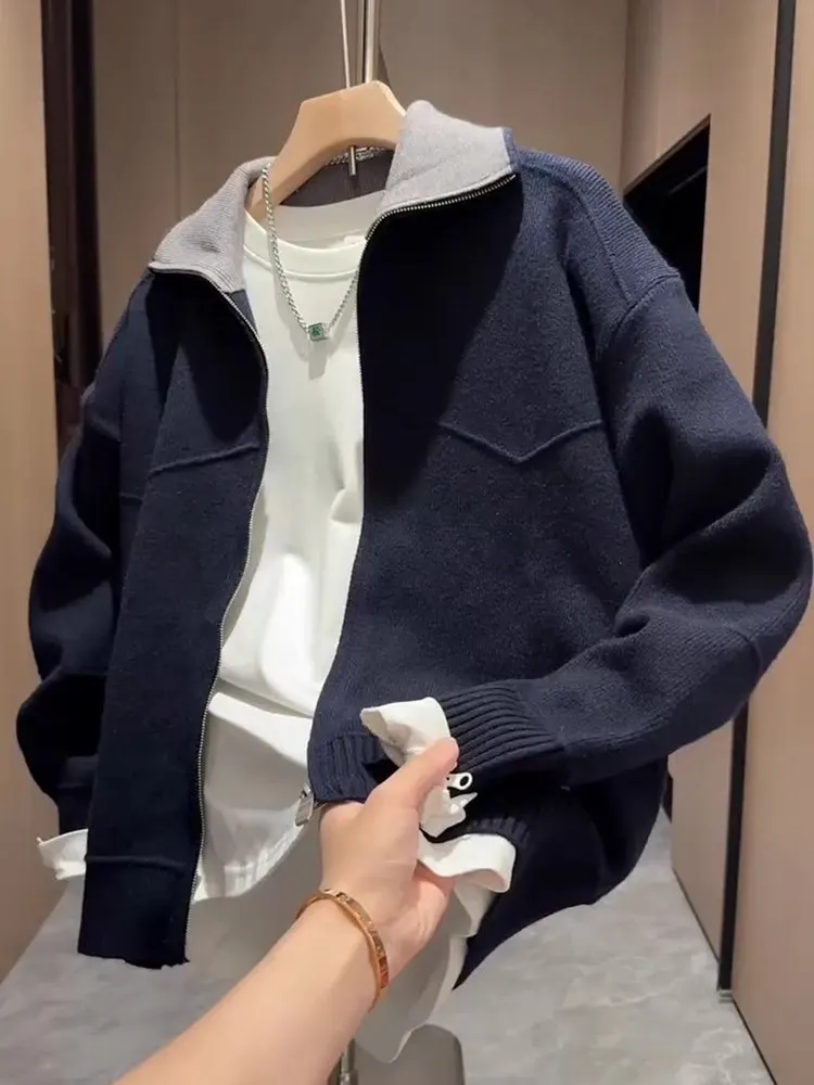 Autumn Winter New Sle Barn Color Blo Collar Knitted Open Cardigan Casual Faion Stand Collar Sweater for Men
Autumn Winter New Sle Barn Color Blo Collar Knitted Open Cardigan Casual Faion Stand Collar Sweater for Men