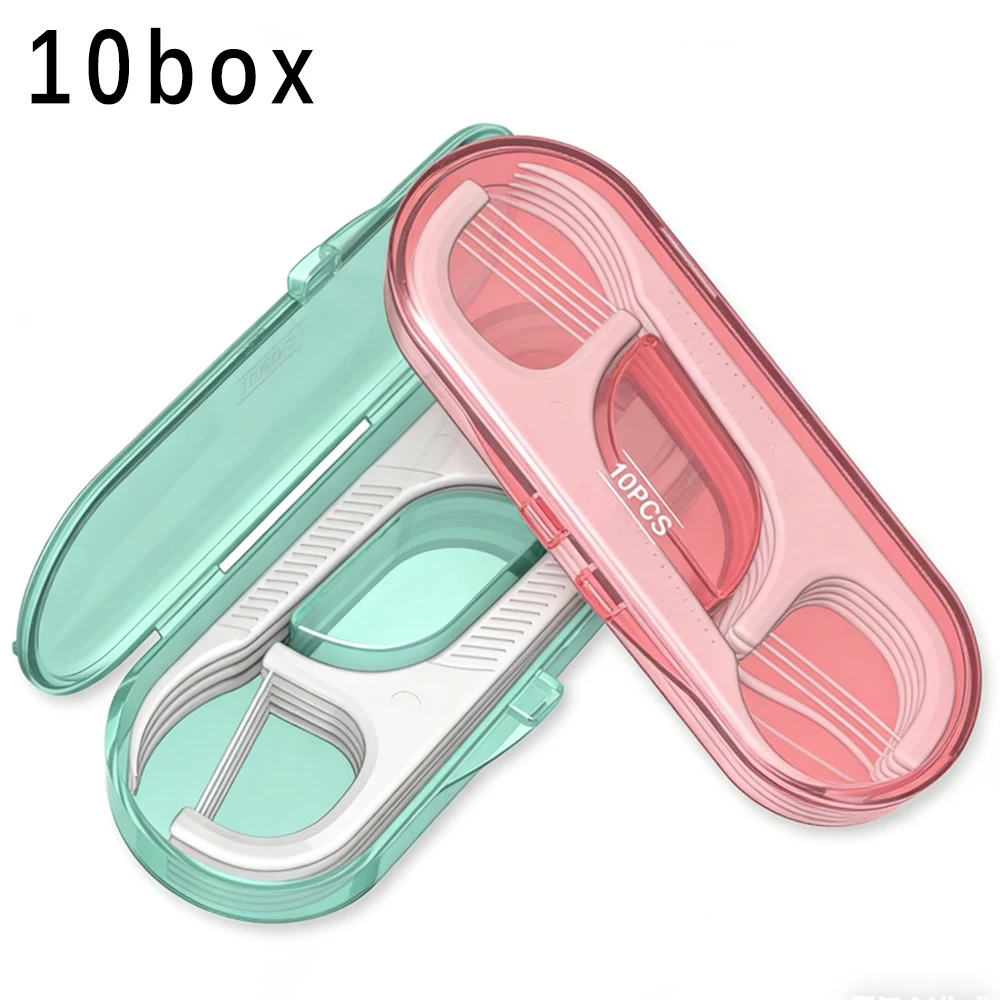 10 Box Floss Toothpick Set Interdental Brush Dental Floss Pick Portable Teeth Cleaner with Storage Tube
10 Box Floss Toothpick Set Interdental Brush Dental Floss Pick Portable Teeth Cleaner with Storage Tube