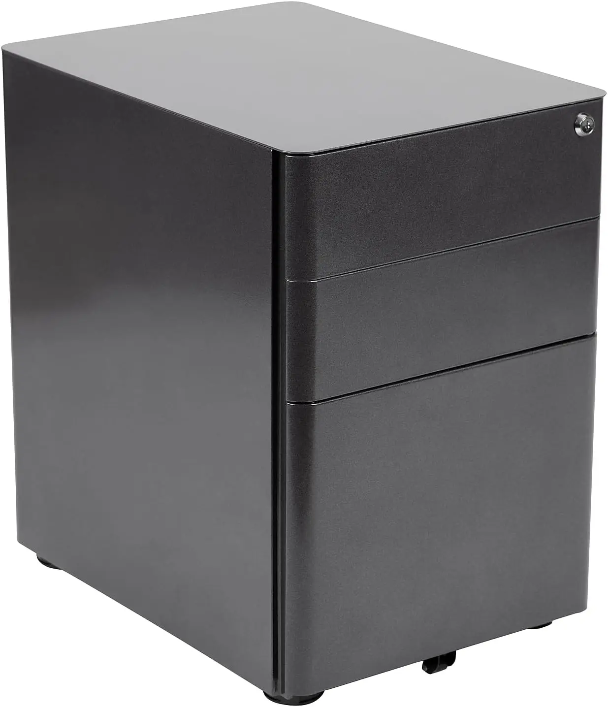 Mobile 3-Drawer Locking Filing Cabinet with Anti-Tilt, Hanging File Drawer for Legal & Letter Files, Black
Mobile 3-Drawer Locking Filing Cabinet with Anti-Tilt, Hanging File Drawer for Legal & Letter Files, Black