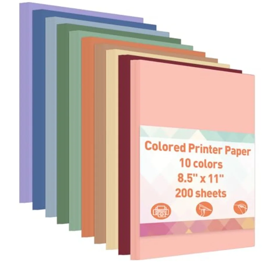 8.5" x 11" Bulk Colored Copy and Print Paper Sheets Assorted Colors Printer Paper Computer Paper Suitable for Origami, Crafts,
8.5" x 11" Bulk Colored Copy and Print Paper Sheets Assorted Colors Printer Paper Computer Paper Suitable for Origami, Crafts,