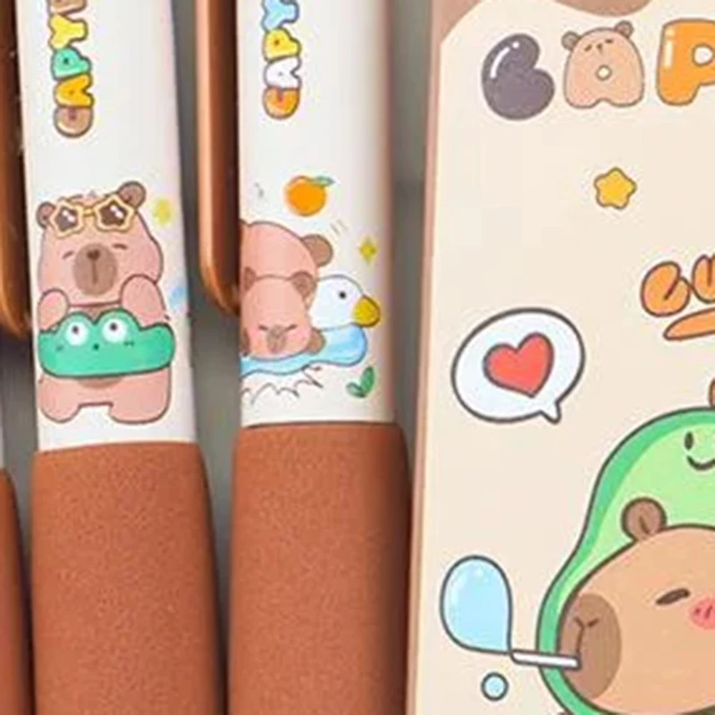 4Pcs Cute Cartoon Capybara Gel Pens Sponge Soft Grip Quick-Drying Gel Pens Set Office School Kawaii Student Stationery Supplies
4Pcs Cute Cartoon Capybara Gel Pens Sponge Soft Grip Quick-Drying Gel Pens Set Office School Kawaii Student Stationery Supplies