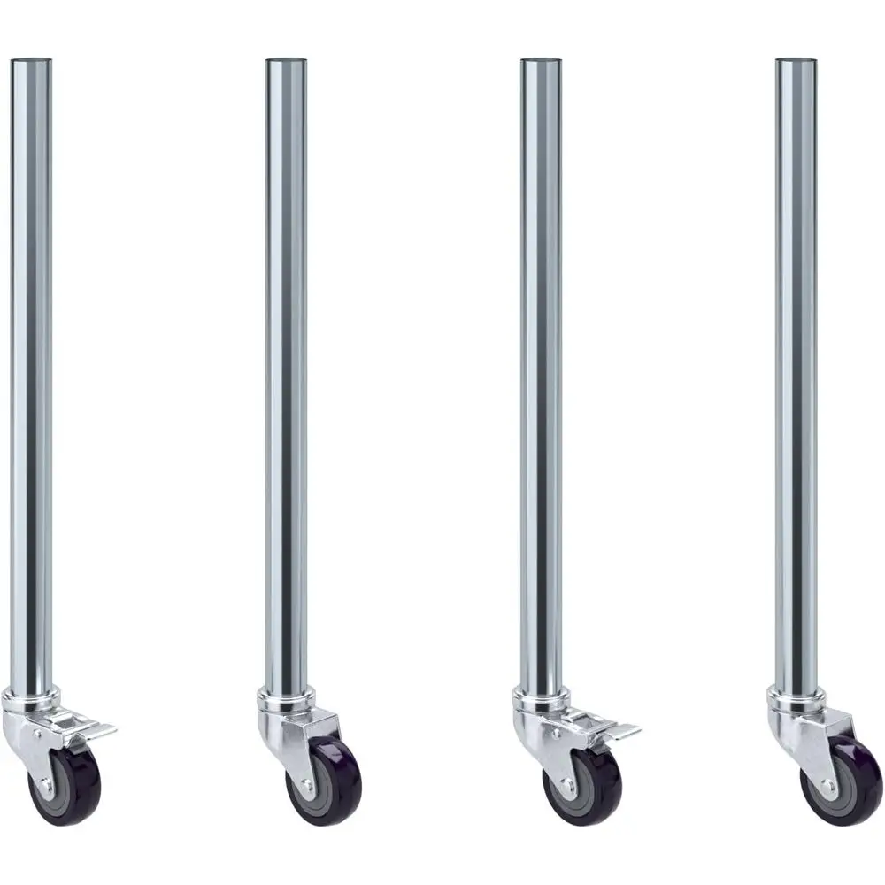 Set of 4 Galvanized Steel Work Table Legs with 24 Height and Casters
Set of 4 Galvanized Steel Work Table Legs with 24 Height and Casters