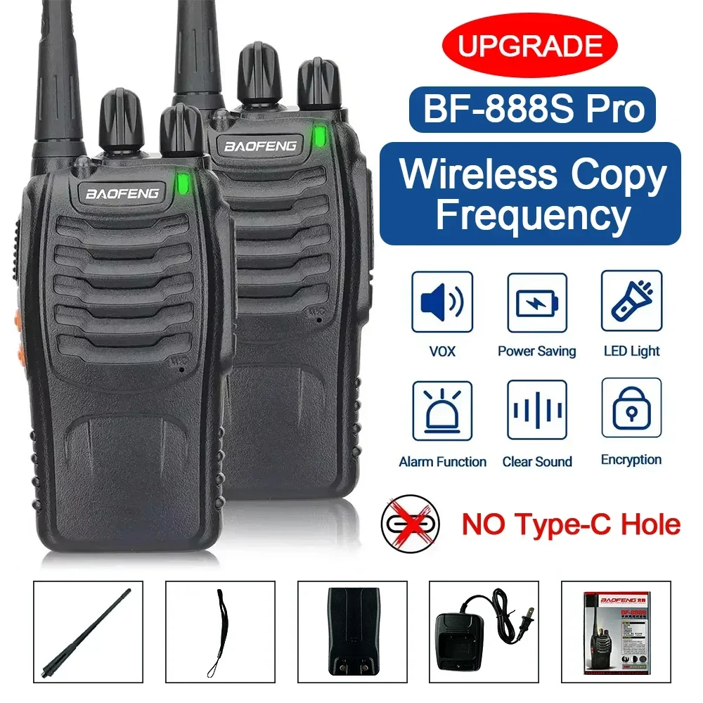 Baofeng BF-888S Pro Walkie Talkie Wireless Copy Frequency Long Range UHF 400-470MHz Portable Ham Two Way Radio for Hunting
Baofeng BF-888S Pro Walkie Talkie Wireless Copy Frequency Long Range UHF 400-470MHz Portable Ham Two Way Radio for Hunting