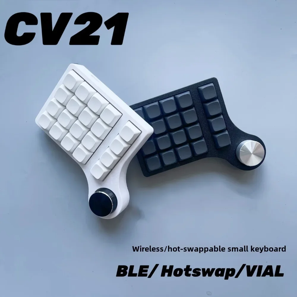 CV21 wireless keypad full-key hot-swappable VIAL Bluetooth knob custom customized DIY mechanical keyboard1200mAh high-quality
CV21 wireless keypad full-key hot-swappable VIAL Bluetooth knob custom customized DIY mechanical keyboard1200mAh high-quality