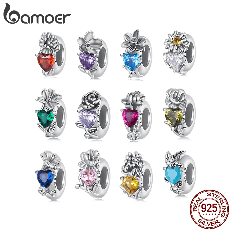 Bamoer 925 Sterling Silver Original Twelve Birthstones Bead Flowers Charm Lotus Holly Poppy Unique For Women Fine Jewelry DIY
Bamoer 925 Sterling Silver Original Twelve Birthstones Bead Flowers Charm Lotus Holly Poppy Unique For Women Fine Jewelry DIY