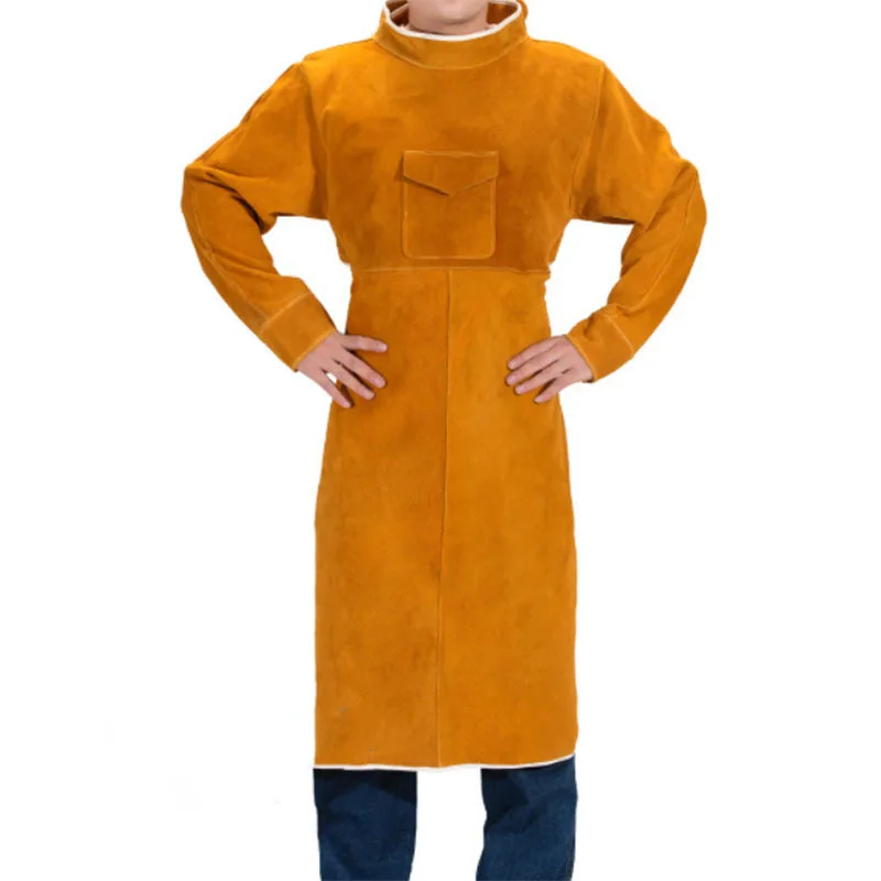 Welder Cowhide Wear-Resistant Heat Insulation Anti-Scalding High Temperature Protective Clothing Welder Apron
Welder Cowhide Wear-Resistant Heat Insulation Anti-Scalding High Temperature Protective Clothing Welder Apron