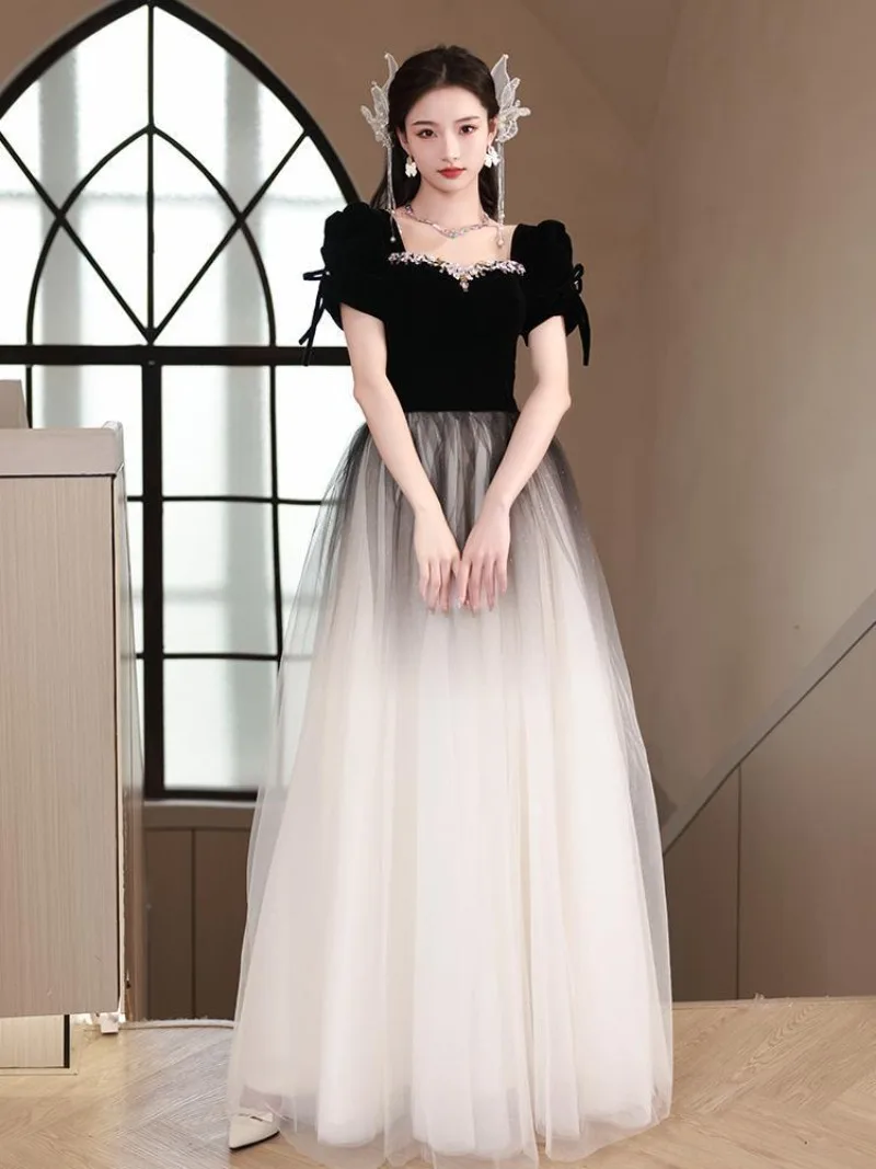 Mesh Evening Party Dress Elegant Banquet Gown Women Long A-Line Prom Dress Cheongsam Sexy Black Robe De Soiree Girl Prom Vestido
Mesh Evening Party Dress Elegant Banquet Gown Women Long A-Line Prom Dress Cheongsam Sexy Black Robe De Soiree Girl Prom Vestido