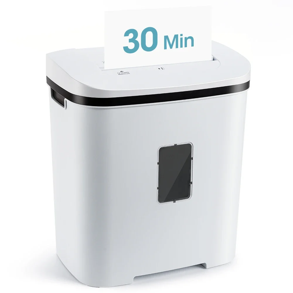 30 Min 22L Mini Paper Shredder: 14 Sheets P4 Manual Cross Cut Staples Document Destroyer Machine Equipment Home Office Device
30 Min 22L Mini Paper Shredder: 14 Sheets P4 Manual Cross Cut Staples Document Destroyer Machine Equipment Home Office Device