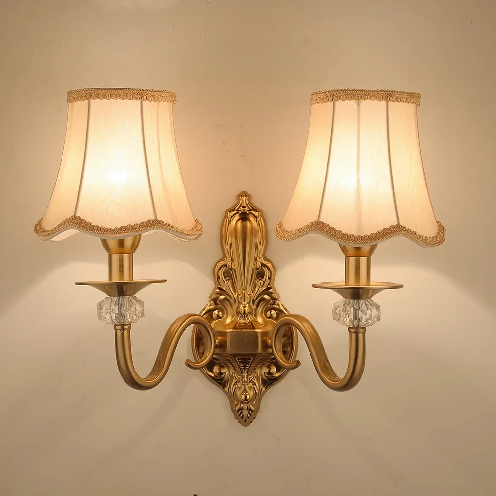 European Style Wall Lamp Bedroom Bedside Fabric Lamp Creative Living Room Study Corridor Iron Study Reading Lighting
European Style Wall Lamp Bedroom Bedside Fabric Lamp Creative Living Room Study Corridor Iron Study Reading Lighting