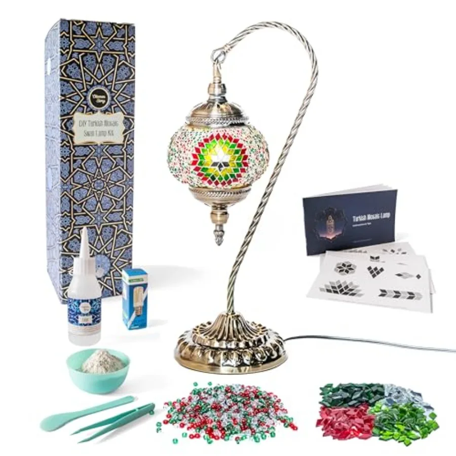 DIY Turkish Mosaic Lamp Craft Kit Large Swan Neck Making Kit for Adults Family Couple Relaxing Creative Activity Gift Moroccan
DIY Turkish Mosaic Lamp Craft Kit Large Swan Neck Making Kit for Adults Family Couple Relaxing Creative Activity Gift Moroccan