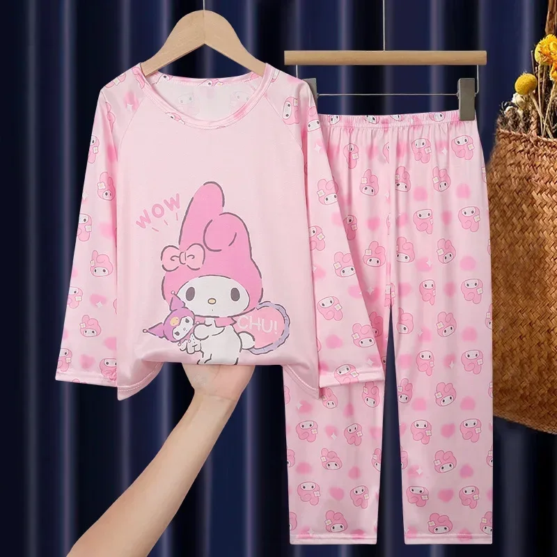 Sanrio hello kitty пижамы для девочек, штаны kuromi, весенне-осенняя детская ночная рубашка с длинными рукавами, домашняя одежда для маленьких мальчиков с героями мультфильмов, одежда для сна
Sanrio hello kitty пижамы для девочек, штаны kuromi, весенне-осенняя детская ночная рубашка с длинными рукавами, домашняя одежда для маленьких мальчиков с героями мультфильмов, одежда для сна